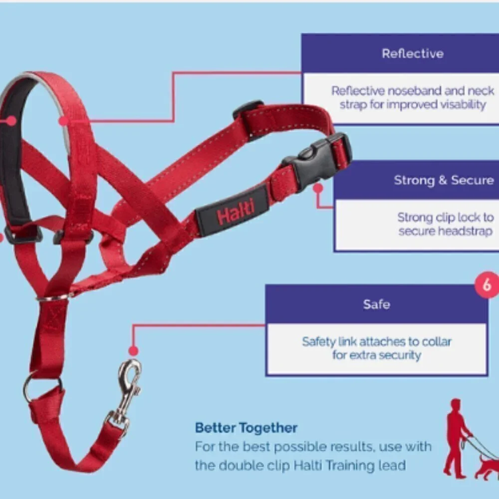 HALTI Headcollar for Dog No. 1 selling No Pulling Stop, Size 1 Adjustable